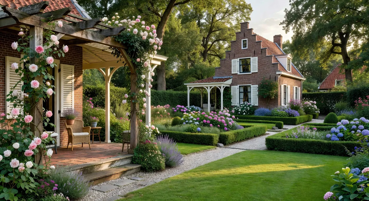 Vergelijking van bioklimatische pergola en pergola met zeildak in een tuin