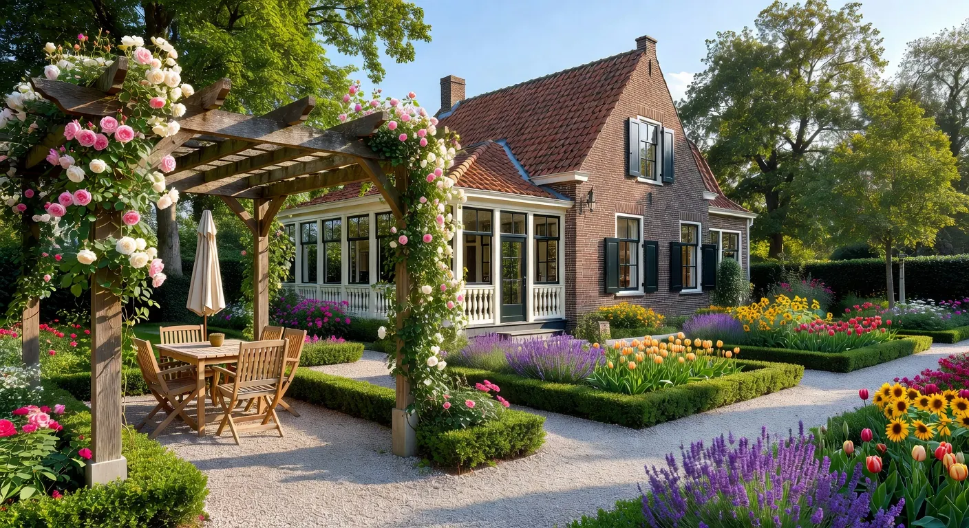 Elektriciteit aanleggen in een moderne pergola met verlichting en stopcontacten