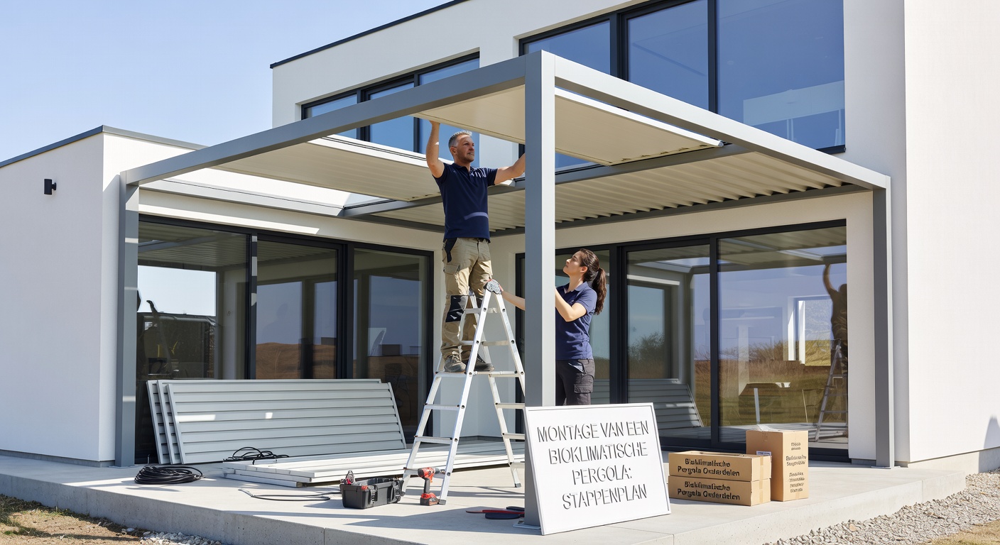Montage van een bioklimatische pergola: stappenplan