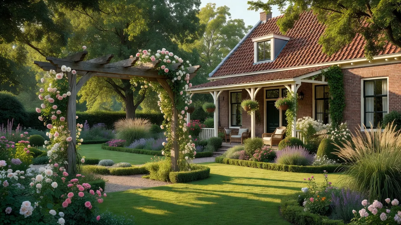 Terras aanleggen met houten planken in een Nederlandse tuin