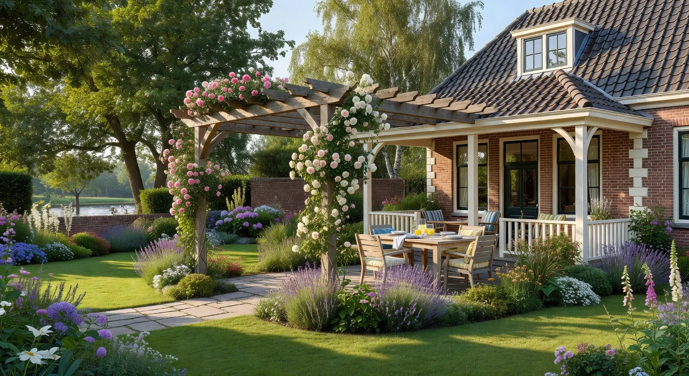 Moderne veranda zonder vergunning in de tuin